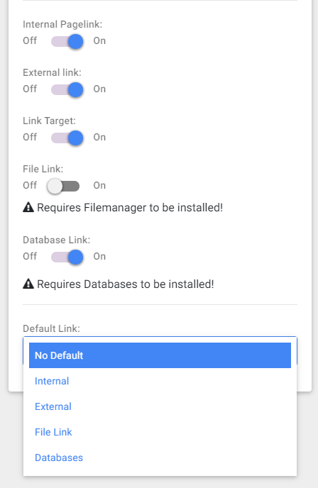 Link Components Input Input Field Types