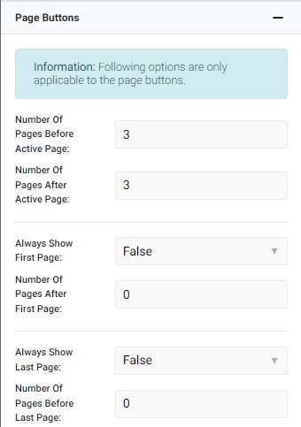 pagination page buttons