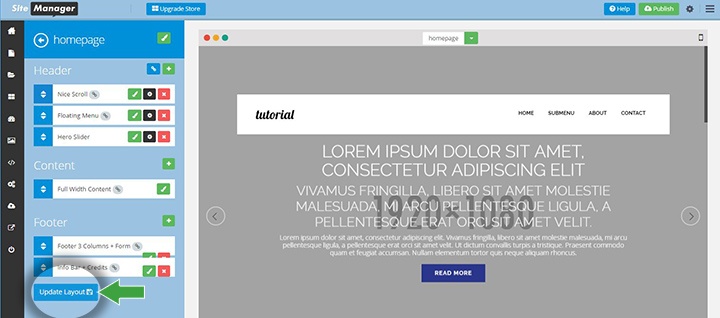 17 publish homepage layout