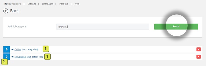 subcategories